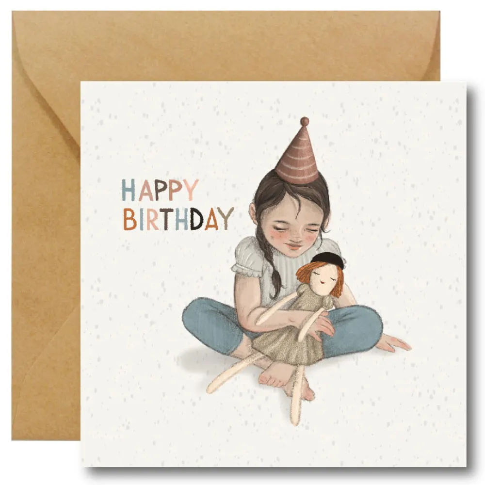 Hi Little Kartka okolicznościowa - - Happy Birthday Girl