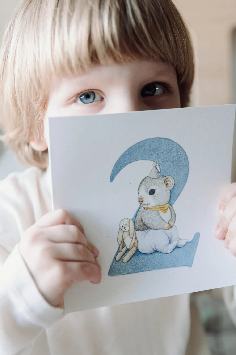 Hi Little Kartka okolicznościowa - - Myszka, 2 urodziny
