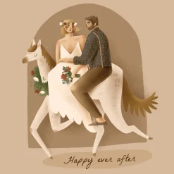 PiesKot Kartka okolicznościowa - - Love Story, 14,5 x 14,5 cm