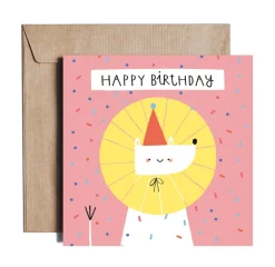 PiesKot Kartka okolicznościowa - - Party Animal, 14,5 x 14,5 cm