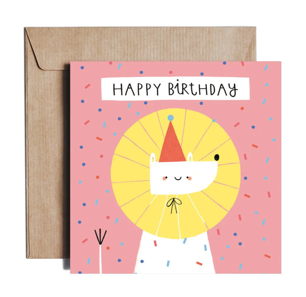 PiesKot Kartka okolicznościowa - - Party Animal, 14,5 x 14,5 cm