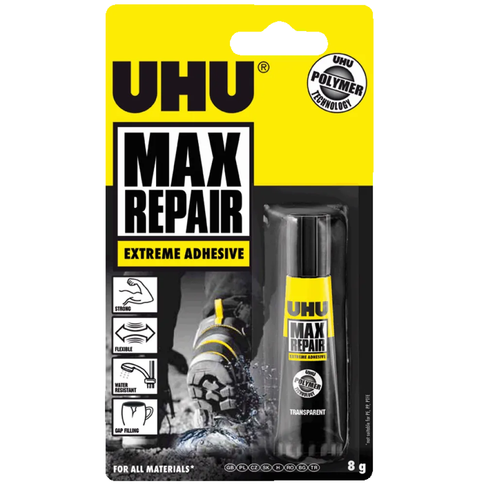 UHU Klej uniwersalny Max Repair Extreme - - bezbarwny, 8 g > Kleje I Taśmy Klejące