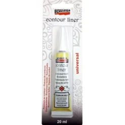 Pentart Konturówka do szkła - - złota brokatowa, 20 ml