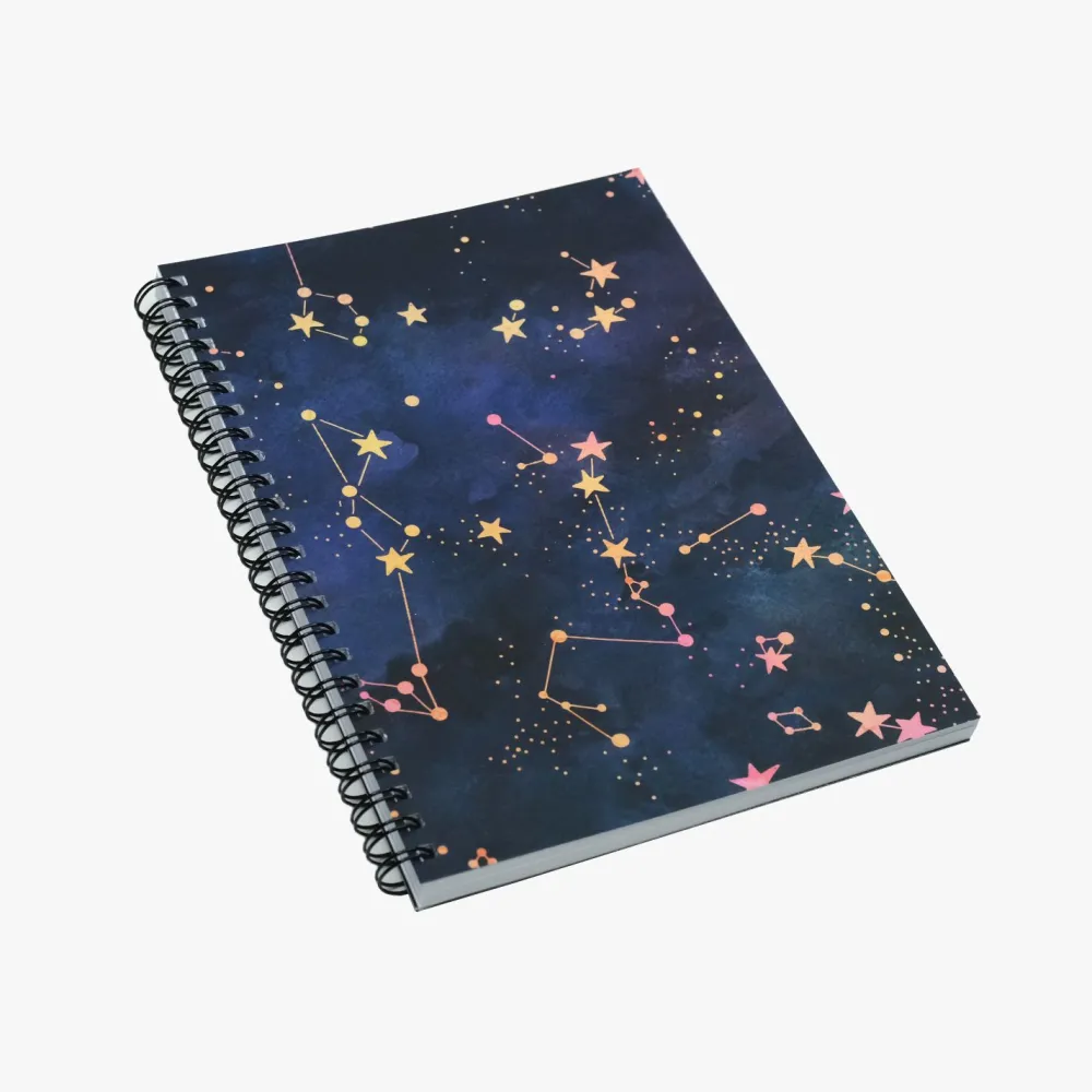 Devangari Kołozeszyt Shimmering Stars A5 - - w kropki, miękka okładka, 120 g/m2 > Notatniki W Kropki