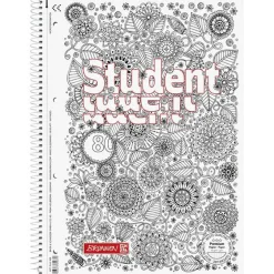 Brunnen Kołozeszyt w kratkę Student Kwiaty A4 - - 90 g/m2 80 ark.