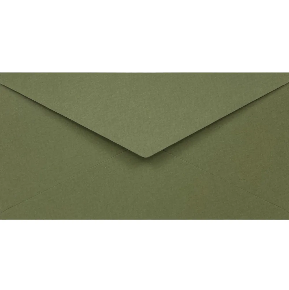 Koperta Tintoretto Ceylon 140g - DL, Wasabi, oliwkowa > Koperty Dl