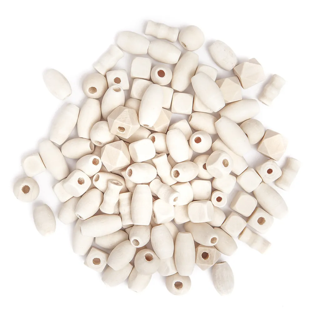 dpCraft Koraliki drewniane - - naturalne, 50 g