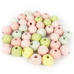 Rico Design Koraliki kulki drewniane 12 mm - - pastelowe 40 szt. > Koraliki