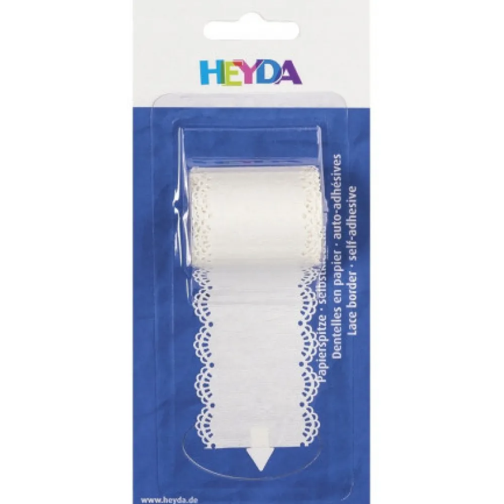 Heyda Koronka papierowa, samoprzylepna Blanko - - biała, 41 mm