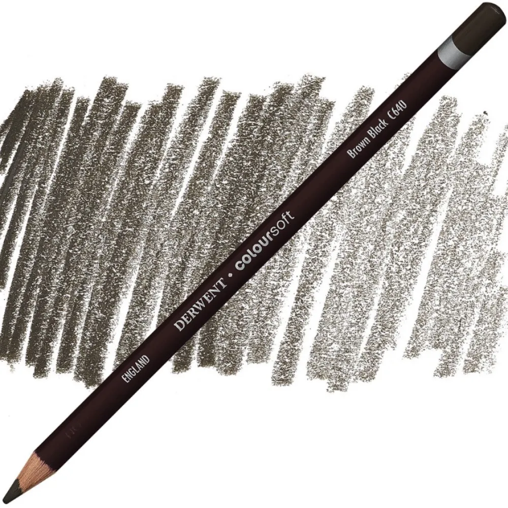 Derwent Kredka Coloursoft - - C640, Brown Black > Kredki