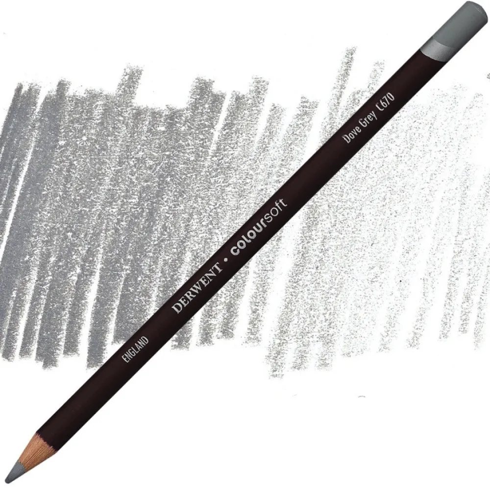 Derwent Kredka Coloursoft - - C670, Dove Grey > Kredki