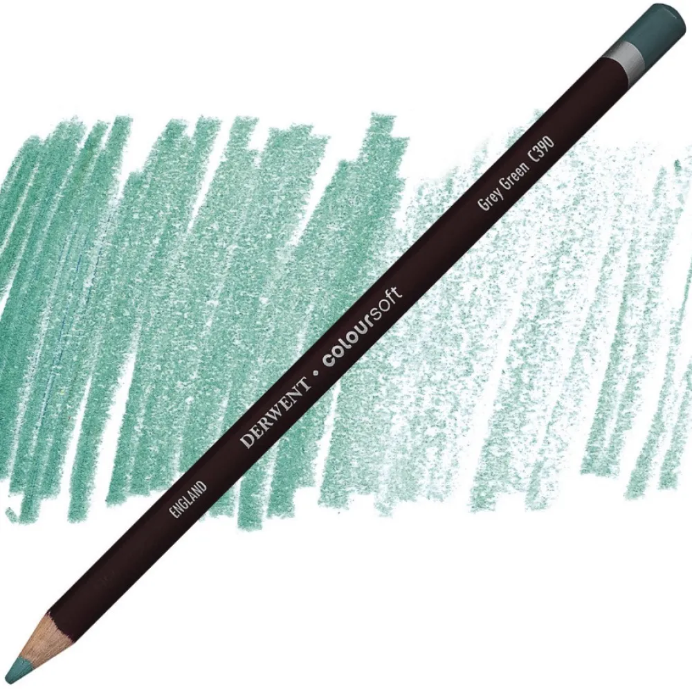 Derwent Kredka Coloursoft - - C390, Grey Green > Kredki