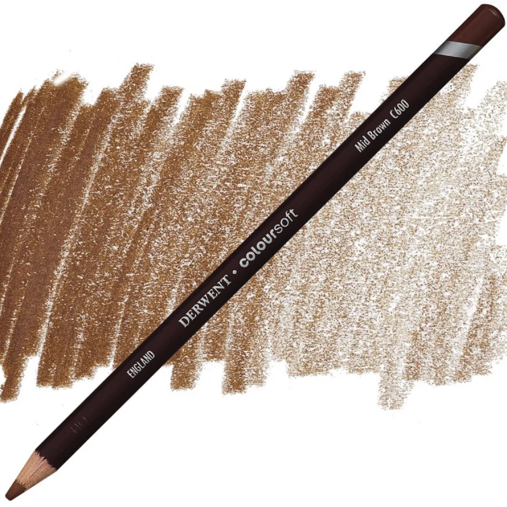 Derwent Kredka Coloursoft - - C600, Mid Brown > Kredki