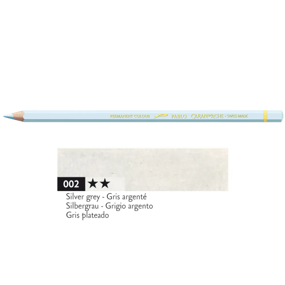 Caran d'Ache Kredka ołówkowa Pablo - - 002, Silver Grey