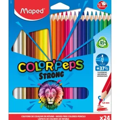 Dzieci Maped Kredki trójkątne Color' Peps Strong dla dzieci - - 24 kolory