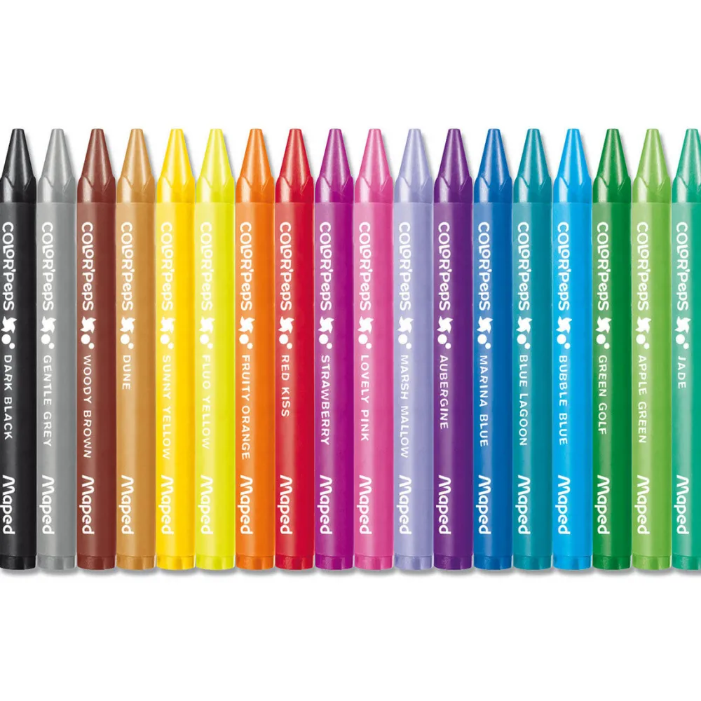 Dzieci Maped Kredki świecowe Color' Peps Wax dla dzieci - - 18 kolorów