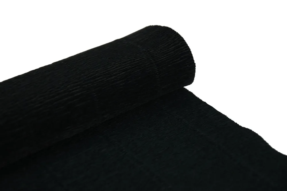 Cartotecnica Rossi Krepina, bibuła włoska 180 g - Black, 50 x 250 cm > Bibuła I Krepina
