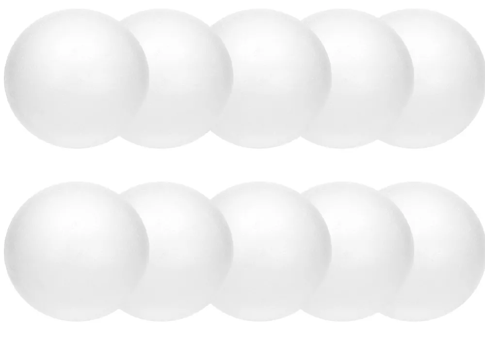 Kule, bombki styropianowe - 8 cm, 10 szt.