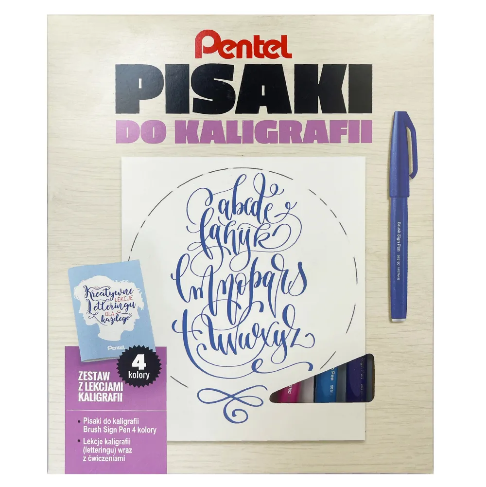 Pentel Kurs letteringu, zestaw do kaligrafii - - PSVY > Zestawy Do Kaligrafii|Pisaki Kaligraficzne