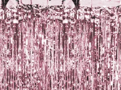 PartyDeco Kurtyna Party - różowe złoto, 90 x 250 cm
