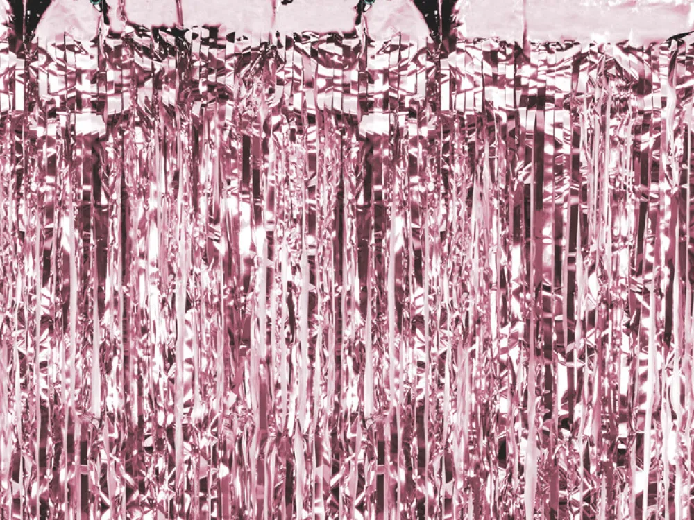 PartyDeco Kurtyna Party - różowe złoto, 90 x 250 cm