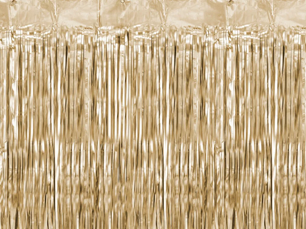 PartyDeco Kurtyna Party - złota, 90 x 250 cm