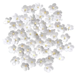 dpCraft Kwiaty papierowe - - białe, 2 cm, 60 szt.