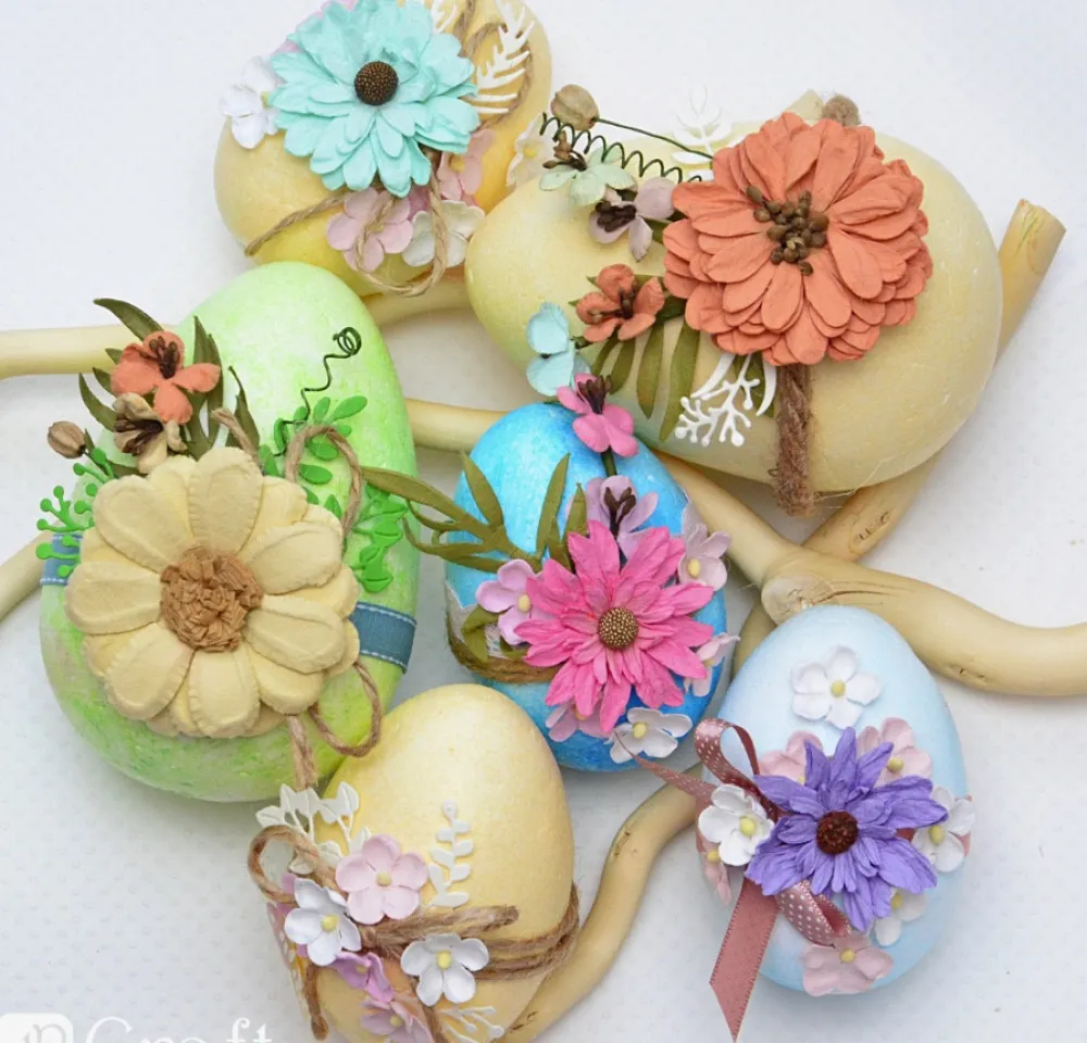 dpCraft Kwiaty papierowe - - białe, 2 cm, 60 szt.