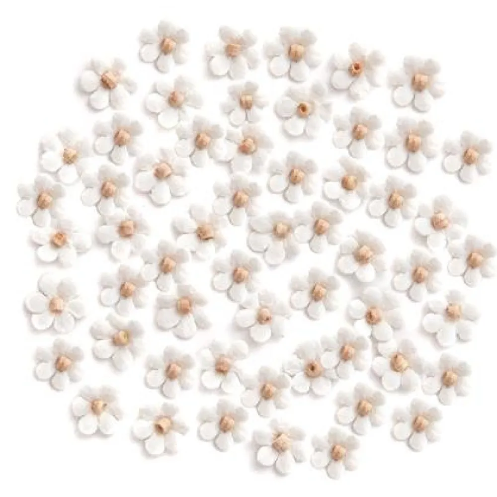 dpCraft Kwiaty papierowe - - kremowe, 60 szt.