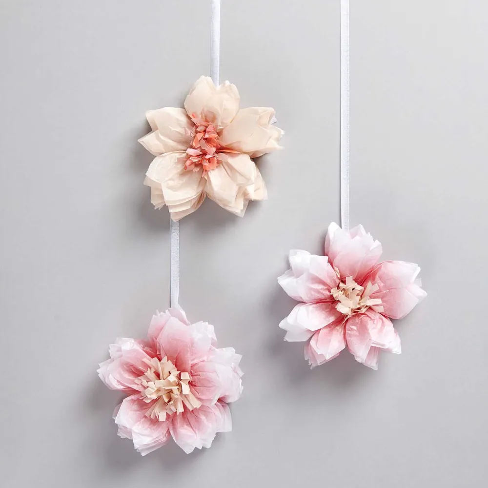Rico Design Kwiaty Wiśni z bibuły - - różowe, 11 cm, 3 szt.