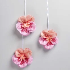 Rico Design Kwiaty z bibuły Bratki - - różowe, 11 cm, 3 szt. > Kwiaty I Ozdoby Roślinne