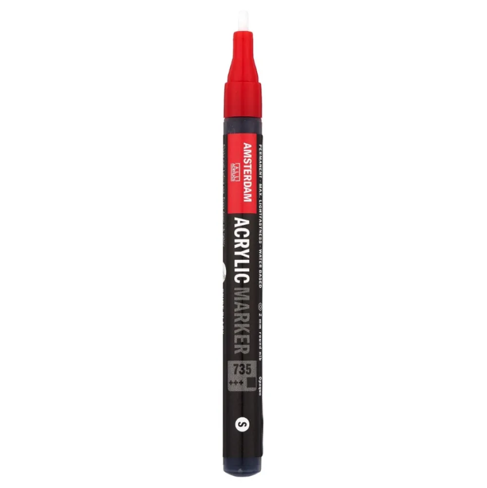 Amsterdam Marker akrylowy - - 735, Oxide Black, 2 mm > Markery, Brushpeny I Pisaki
