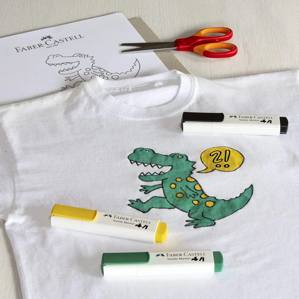 Faber-Castell Marker do tkanin - - czarny