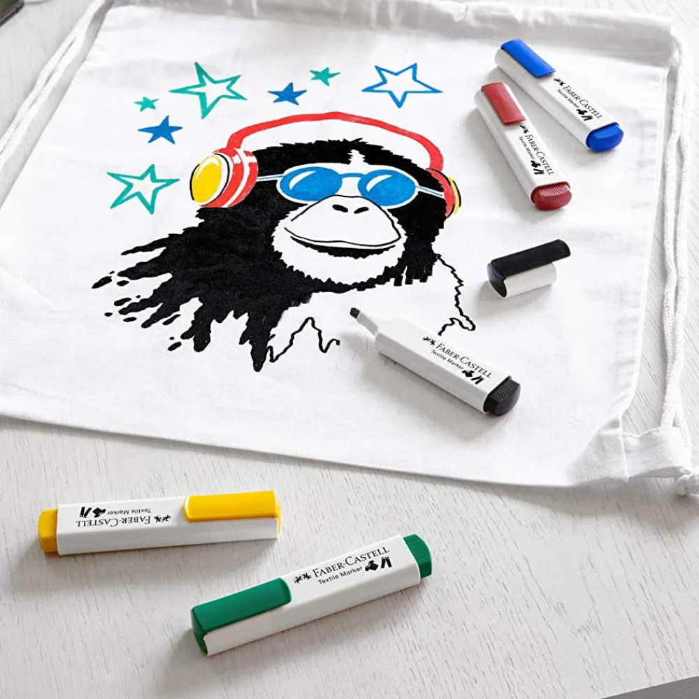 Faber-Castell Marker do tkanin - - czarny