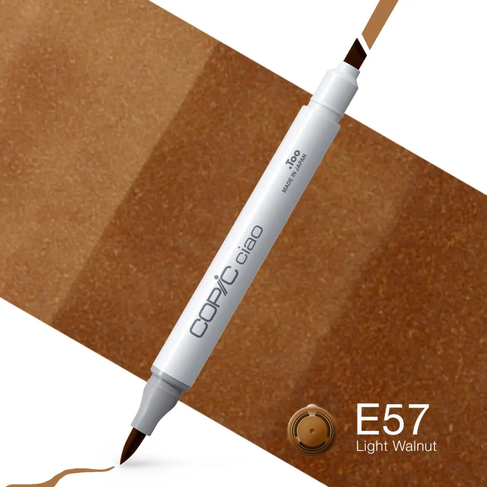 Copic Marker dwustronny Ciao - E59 Walnut > Markery, Brushpeny I Pisaki