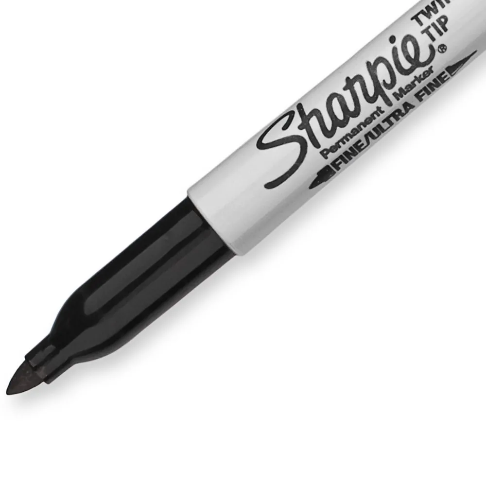 Sharpie Marker dwustronny Twin Tip - - czarny > Markery, Brushpeny I Pisaki