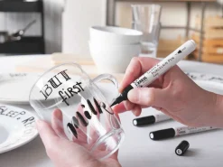 Kreul Marker pędzelkowy do porcelany i szkła - - czarny ><noscript><img width=