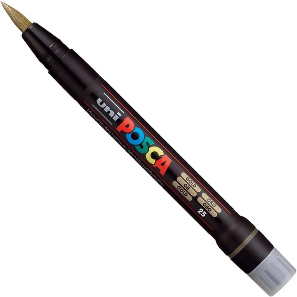 Uni Posca Marker pędzelkowy Posca PCF-350 - Uni - złoty, gold