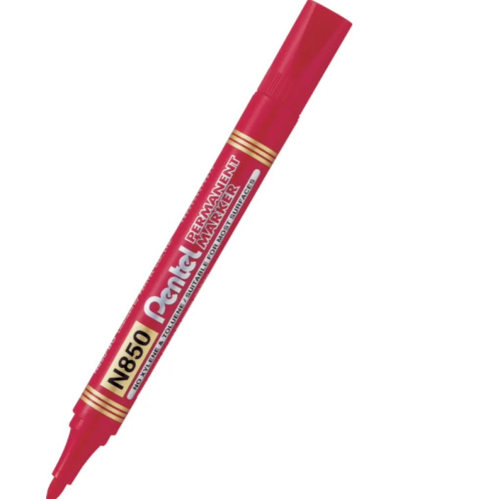Pentel Marker permanentny N850 - - czerwony, 4,5 mm > Markery