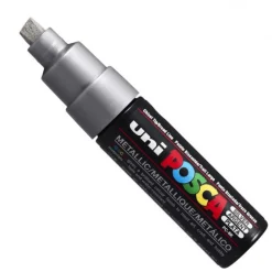 Uni Posca Marker Posca PC-8K - Uni - srebrny, silver > Markery, Brushpeny I Pisaki|Pisaki Kaligraficzne