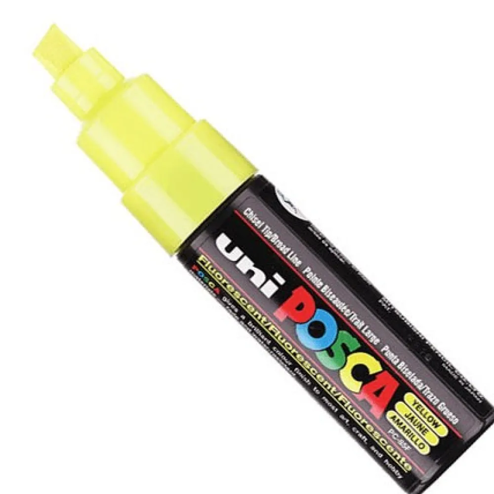 Uni Posca Marker Posca PC-8K - Uni - żółty, yellow > Markery, Brushpeny I Pisaki|Pisaki Kaligraficzne