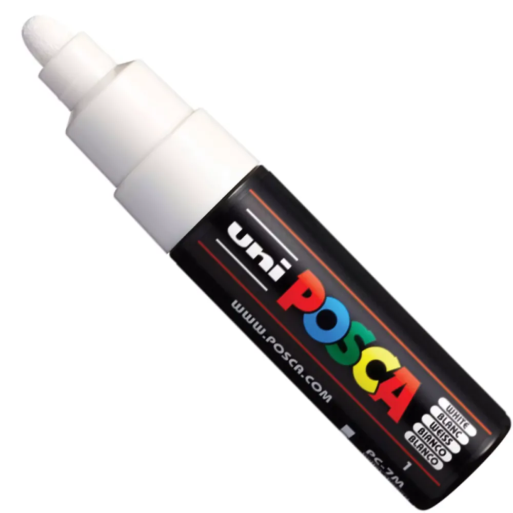 Uni Posca Marker Posca PC-7M - Uni - biały, white > Markery, Brushpeny I Pisaki
