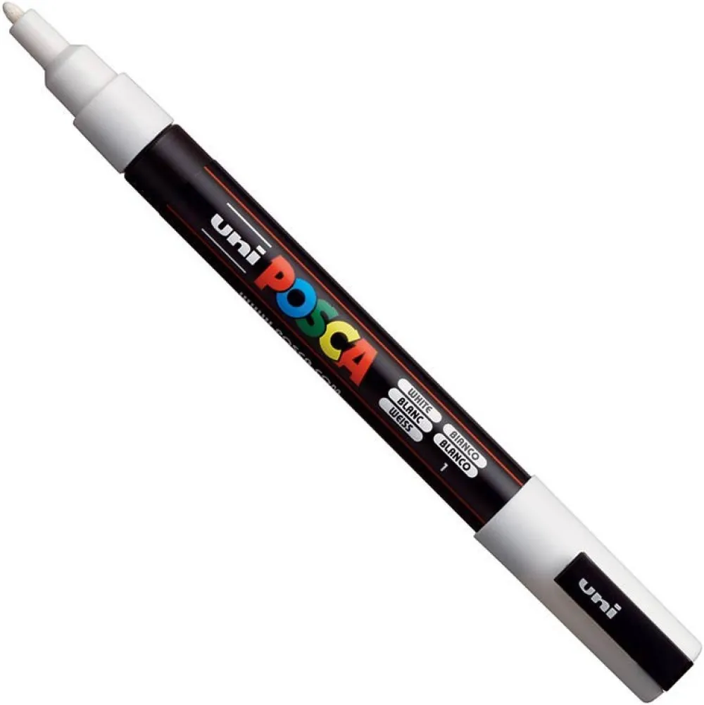 Uni Posca Marker Posca PC-3M - Uni - biały, white > Markery, Brushpeny I Pisaki