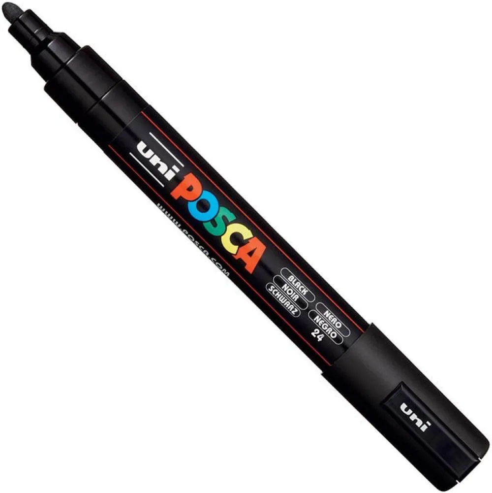 Uni Posca Marker Posca PC-5M - Uni - czarny, black