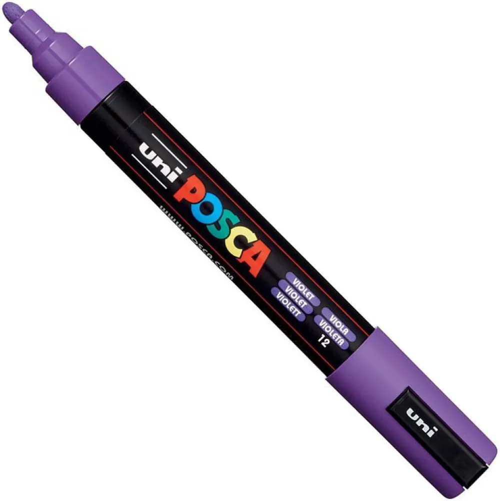 Uni Posca Marker Posca PC-5M - Uni - fioletowy, violet > Markery, Brushpeny I Pisaki