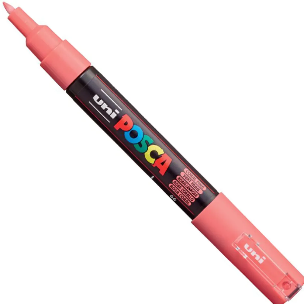 Uni Posca Marker Posca PC-1M - Uni - koralowy, coral pink > Markery, Brushpeny I Pisaki