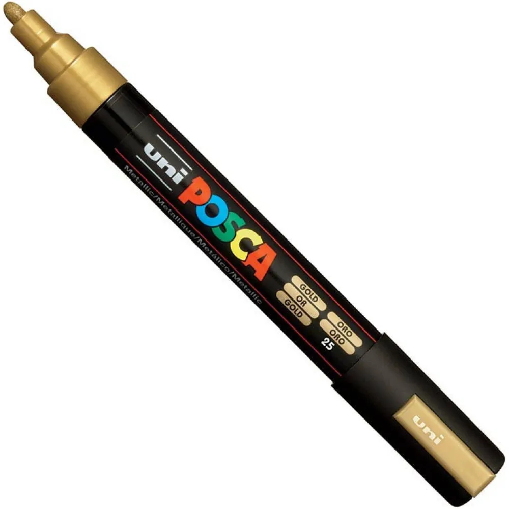 Uni Posca Marker Posca PC-5M - Uni - złoty, gold > Markery, Brushpeny I Pisaki