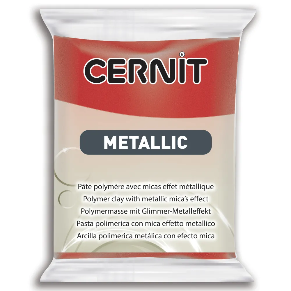 Cernit Masa termoutwardzalna Metallic - - 400, Red, 56 g