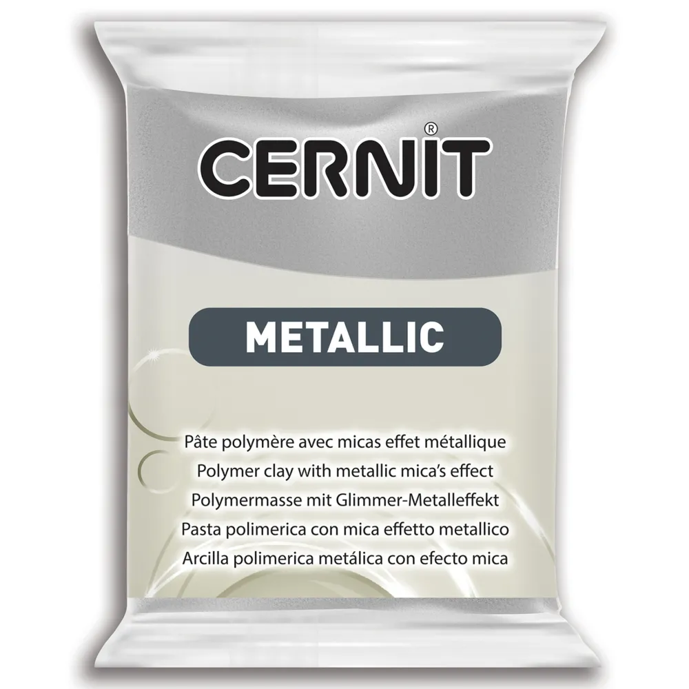Cernit Masa termoutwardzalna Metallic - - 080, Silver, 56 g