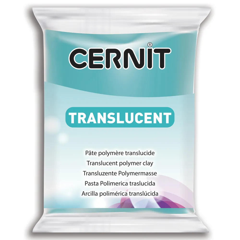 Cernit Masa termoutwardzalna Translucent - - 280, Turquoise, 56 g